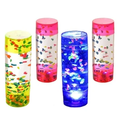Image of Playlearn 4 x Light Up Fish Aquarium Toy Lamp Small Handheld Sensory Toy/Tool Special Needs &amp; Educational Equipment, Assorted Colours