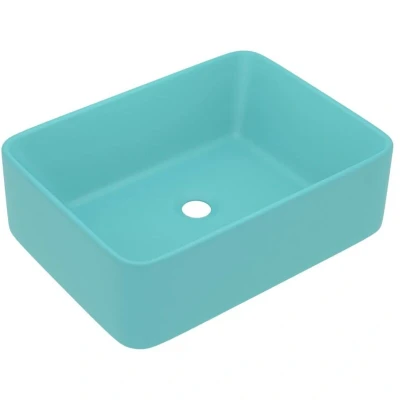 Image of vidaXL Luxury Wash Basin Matt Light Green 41x30x12 cm Ceramic