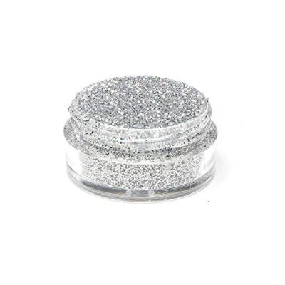 Image of Ultra Fine Glitter/Nail Art Floristry Dust/Wine Glass &amp; Crafting Glitters/Card Making Supplies / 0.008&quot; Pack of Glitter 10g 25g 50g 100g (Silver Holographic, 10g)