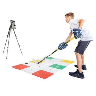 Image of Hockey Revolution My Training Surface Professional Dryland Ice feeling Flooring Tiles Kit For Stickhandling, Improve Reaction Time, Shooting and Passing