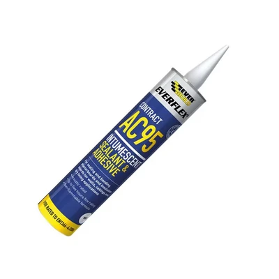 Image of Everbuild Everflex AC95 Intumescent Sealant and Adhesive Mould Resistant Non Flammable Water Based Solvent Free White 900ml
