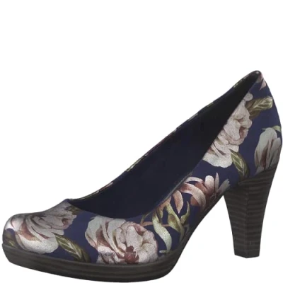 Image of MARCO TOZZI Women&#039; 2 22411 20 Pump, Navy Flower, 5 UK