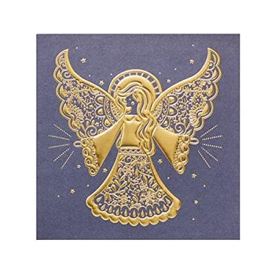 Image of UK Greetings Multipack of 8 Christmas Cards for Him/Her/Friend Angel Design
