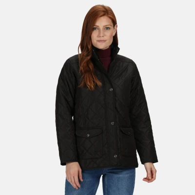 Image of Regatta Womens/Ladies Tarah Quilted Jacket (Black) Size 12 UK
