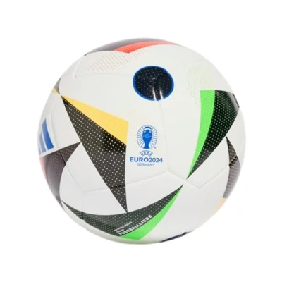 Image of adidas Unisex Adult EURO24 Training Soccer Ball, White/Black/Glory Blue, 5