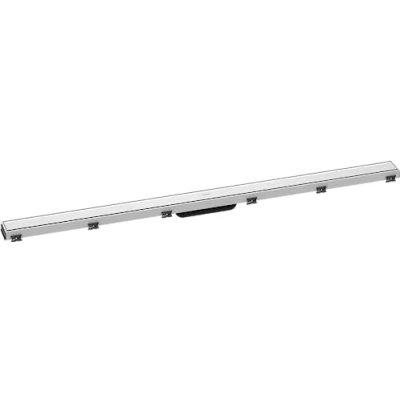 Image of hansgrohe 56042450 RainDrain Match Complete Set Shower Drain 1200 with Height Adjustable Frame White Channel, 120 cm