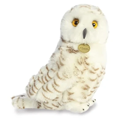 Image of Aurora® Adorable Miyoni® Snowy Owl Stuffed Animal Lifelike Detail Cherished Companionship White 15 Inches