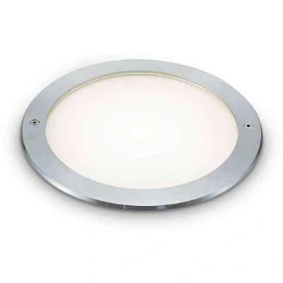 Image of Taurus Integrated LED Outdoor Recessed Ground Light Wide Round Steel 1250Lm 3000K IP67