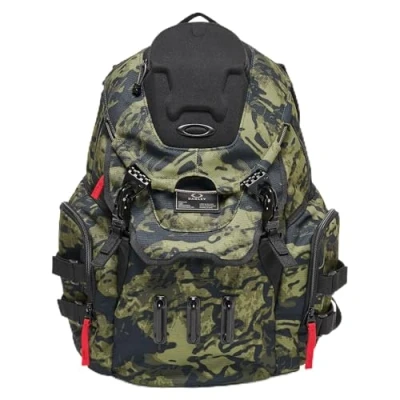 Image of Oakley Backpacks Unisex&#039;s Bathroom Sink Recycled Backpack, Tiger Camo Green, One Size