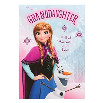 Image of Hallmark Disney Frozen Anna Granddaughter Card Warmth and Love Medium