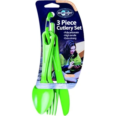 Image of Sea To Summit Polycarbonate Cutlery Set 3pc, Green