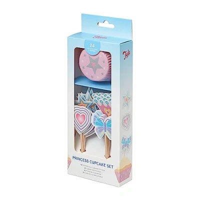 Image of Tala Princess Cupcake Topper Set, Includes 24 Cases and Toppers, Designs