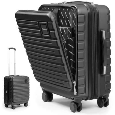Image of Cabin Suitcase 55x40x23cm Expandable 20 Inch Suitable for Ryanair 41 50L Including TSA Lock Carry on 10kg Suitcase, case, Hardshell