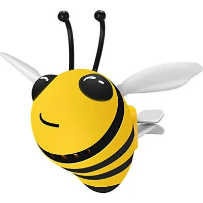 Image of Car Air Freshener Bees Vents Perfume Conditioning Port Lasting Aromatherapy Cute Cartoon Decoration Accessories Yellow