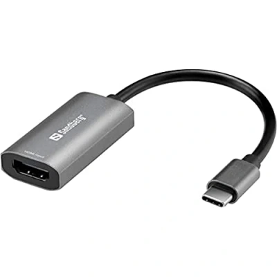 Image of Sandberg HDMI Capture Link to USB C, 4K C Adapter, Full HD 1080p 30FPS Video Device for Streaming TV Switch Xbox PS4 Gaming Videos, Link, Audio Signal Supported
