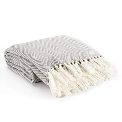 Image of EHC Throw Blanket, Versatile Blanket Throws for Sofa Armchairs, Settee Couch Single Size, Travel, Soft Warm Acrylic 125 x 150cm Pearl Blue