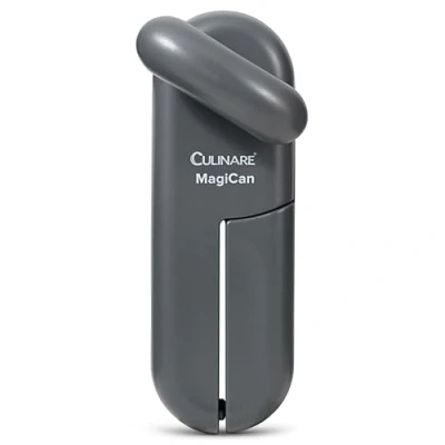 Image of Culinare MagiCan Tin Opener, Grey, Plastic/Stainless Steel, Manual Can Comfortable Handle for Safety and Ease