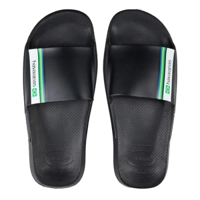 Image of Havaianas Slide Brasil Pool slides, Size: 6/6.5, Black Natural rubber
