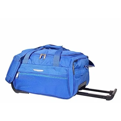 Image of Lightweight Medium Wheeled Holdall Travel Duffle Hand Luggage Sports Gym Bag HLG140 (Blue)