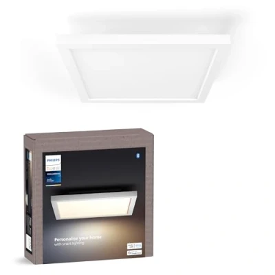 Image of Philips Hue Aurelle White Ambiance Smart Lighting Square 24.5W Panel Light. with Bluetooth, Works Alexa, Google Assistant and Apple Homekit