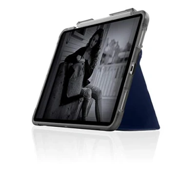Image of STM Dux Studio, Ultra Protective case for iPad Pro (12.9&quot;) 5th/4th/3rd Gen (2021, 2020 &amp; 2018 Models) Pencil Storage Sleep/Wake Cover Midnight Blue (stm 222 288LZ 03)
