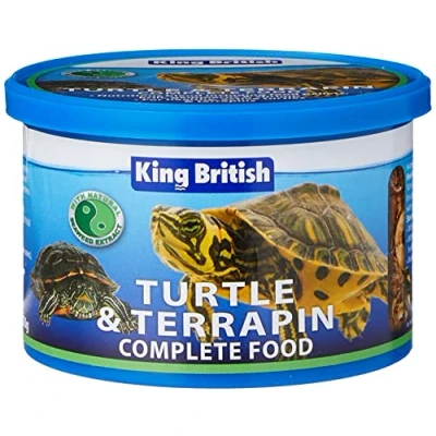 Image of King British Turtle &amp; Terrapin Complete Food Helps Support Health Vitality Includes Essential Vitamins Minerals Made with Natural Ingredients Highly Palatable 80g