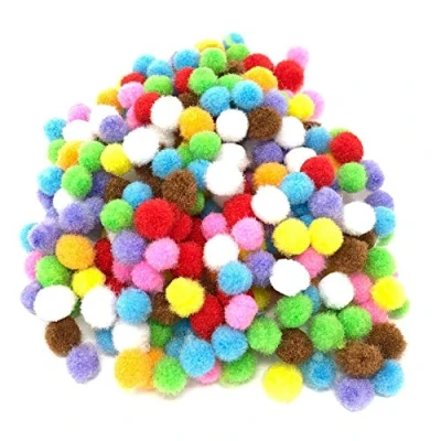 Image of Wedding Touches 10mm Mini Pom Poms Small Fluffy Craft Embelishments (100)
