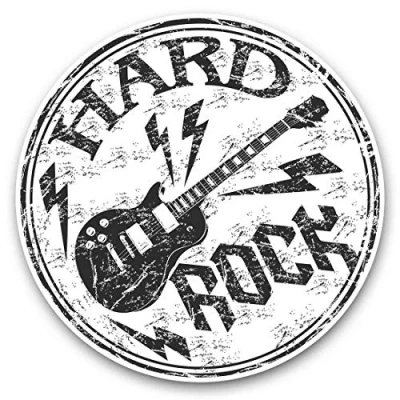 Image of 2 x 15cm Vinyl Stickers Hard Rock Electric Guitar Music 40199
