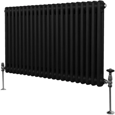 Image of MonsterShop Traditional 2 Column Radiators 600 x 1012mm Black