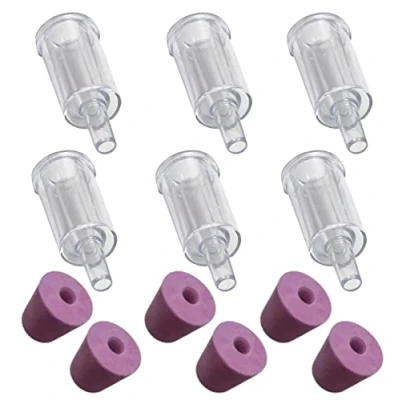 Image of Almost Off Grid 6 x Handy Airlocks and Bored Rubber Bungs for Glass Demijohns, Homebrewing, Winemaking, Mead Making, Beer Cider Fermenting