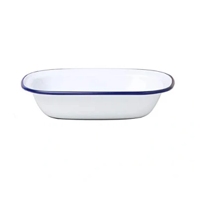 Image of Dunlevy Enamel Pie Dish Roasting Tray Plate Serving Roaster Casserol Pan (Pie 18cm)