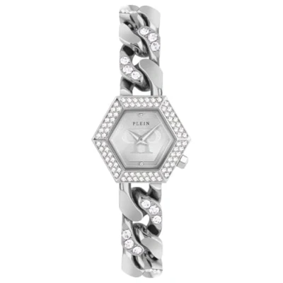 Image of Philipp Plein The Hexagon Groumette WoMens Silver Watch PWWBA0123 Stainless Steel (archived) One Size