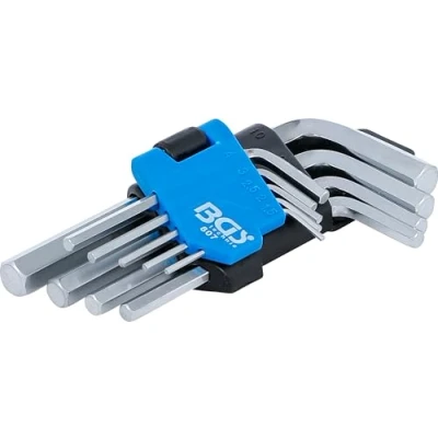 Image of BGS 807 L Type Wrench Set short internal Hexagon 1.5 10 mm 9 pcs.