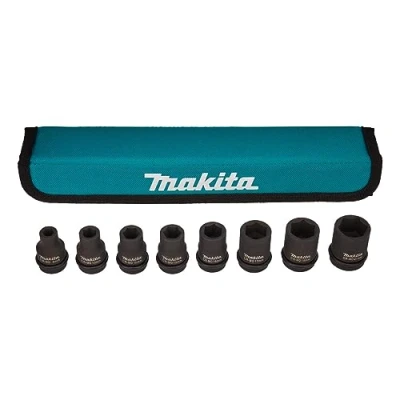 Image of Makita E 02989 Steckschlüssel TLG. 1/2&quot; Socket Spanner Set 8 Pieces. 1/2 inch