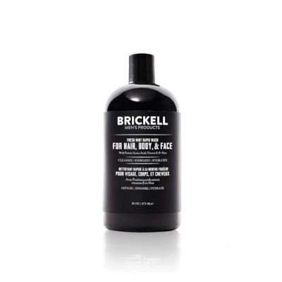 Image of Brickell Men&#039;s Rapid Wash, Natural and Organic 3 in 1 Body Wash Gel for Men, 473 ml, Fresh Mint Scent