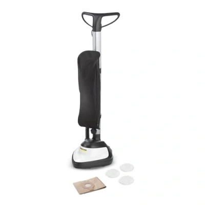 Image of Kärcher FP 303 Floor Polisher, Polisher with Suction Function for Polishing All Hard Floors, Rotational Speed: 1,000 rpm, Power: 600 W, Working Width: 29 cm, Pads and Filter Bag