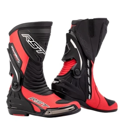 Image of RST Men&#039;s Tractech Evo Iii Motorcycle Boot, Red Black, 11 UK