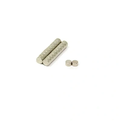Image of 5mm dia x 3mm thick N42 Neodymium Magnet 0.76kg Pull