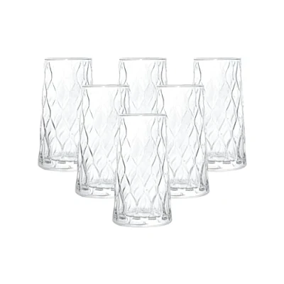 Image of simpa Lucente Vintage Tall Water Drinking Glasses 410ml Set of 6