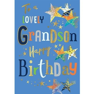 Image of Avant Garde Studios Birthday Card Grandson 9 x 6 inches