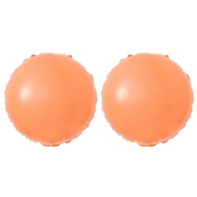 Image of Orange Round Pastel Foil Balloon, 45cm