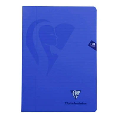 Image of Clairefontaine Ref 303525C Mimesys PP Stapled Notebook (60 Sheets) A4 in Size, Lined Ruling, 90gsm Brushed Vellum Paper, Soft Polypro Cover Assorted Colours (Pack of 10)