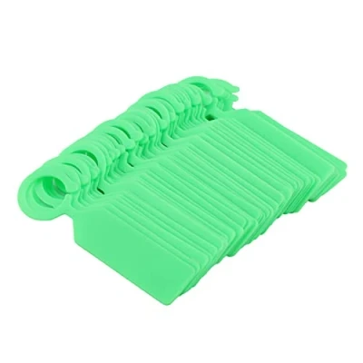 Image of 100Pcs Waterproof Plant Tree Tags Thick Plastic Garden Hanging Labels Nursery Seedling Marker(Green)