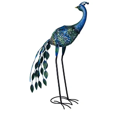 Image of Luxform Solar Powered Peacock Garden Ornament Lighting