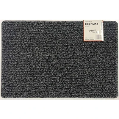 Image of Nicoman Dirt Trapper Barrier Door Mat Heavy Duty Outdoor Indoor Floor Matt(60x40cm,Black &amp; Grey)