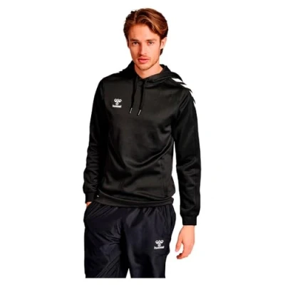 Image of hummel Men&#039;s Hmlcore Xk Poly Sweat Hoodie Hooded Sweatshirt, Black/Black, L