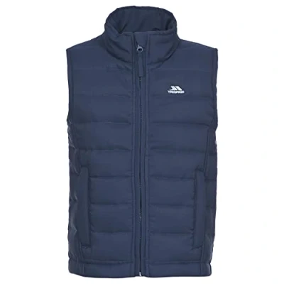 Image of Kids Padded Gilet Bodywarmer with 2 Pockets Jadda Navy 3/4