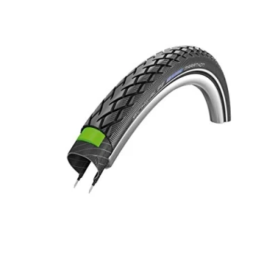 Image of Schwalbe Marathon Reflective GreenGuard Wired 26&quot; E Bike Tyre