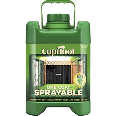 Image of Cuprinol 5244704 One Coat Sprayable Fence Treatment Exterior Woodcare, Black