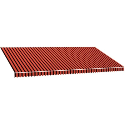 Image of vidaXL Awning Top Sunshade Canvas Orange and Brown 600x300 cm